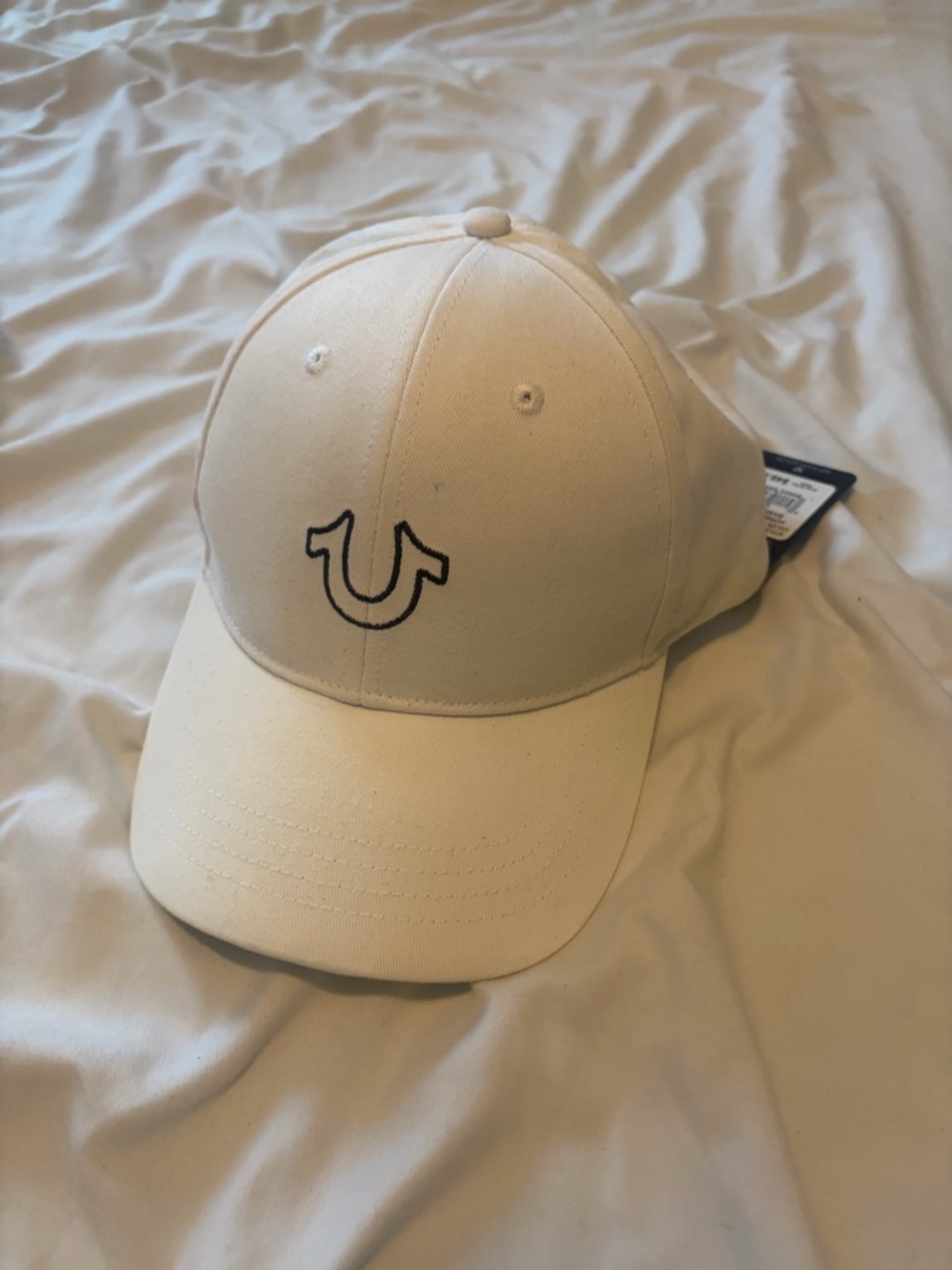 True Religion White Logo Baseball SnapBack